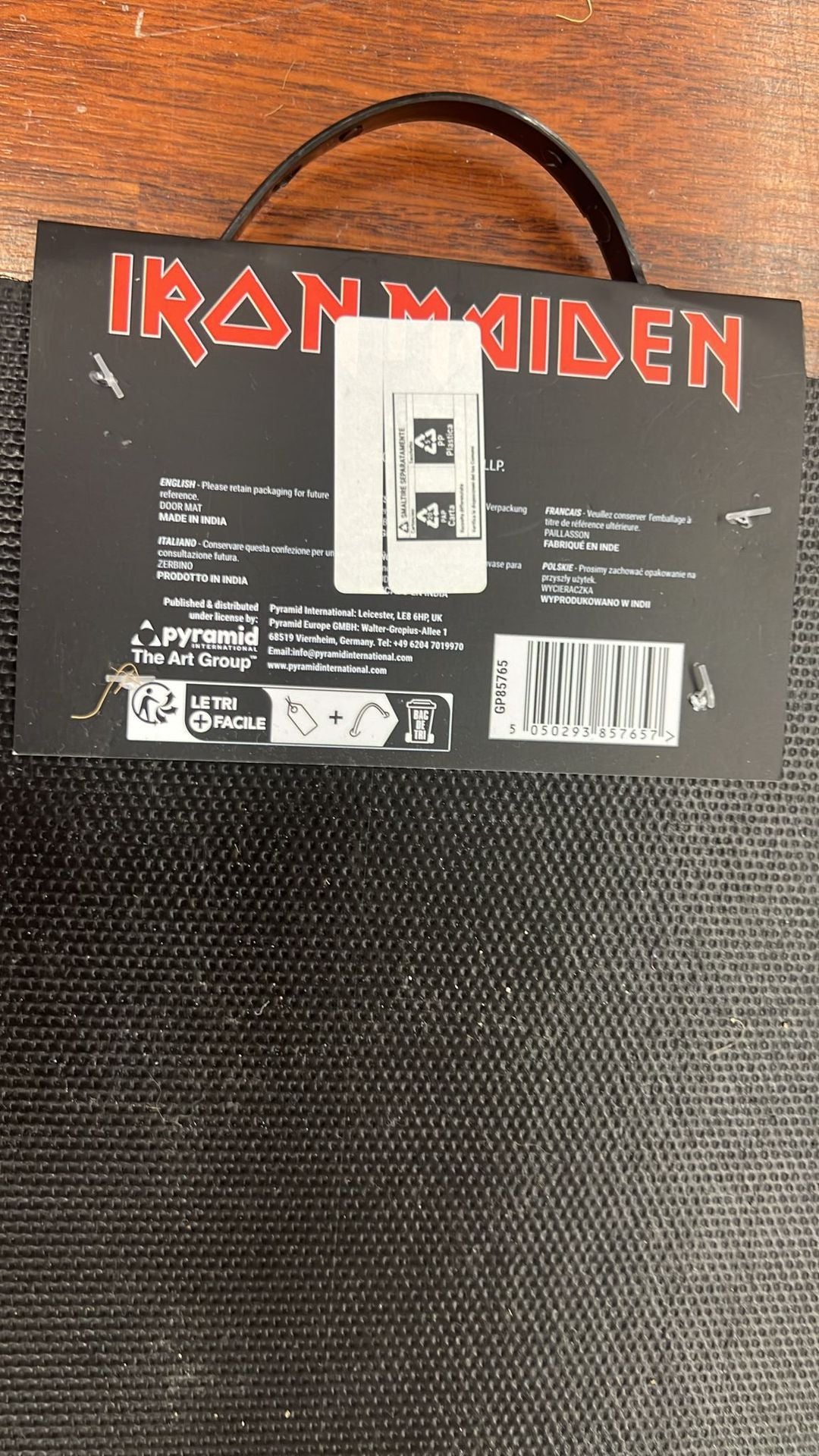 Zerbino Iron Maiden Run To The Hills Cm 60X40 - Gp85765 Zerbino Iron Maiden Run To The Hills Cm 60X40 - Gp85765